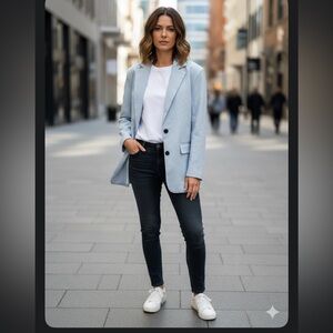 Cider Oversized Baby Blue Blazer. NWT